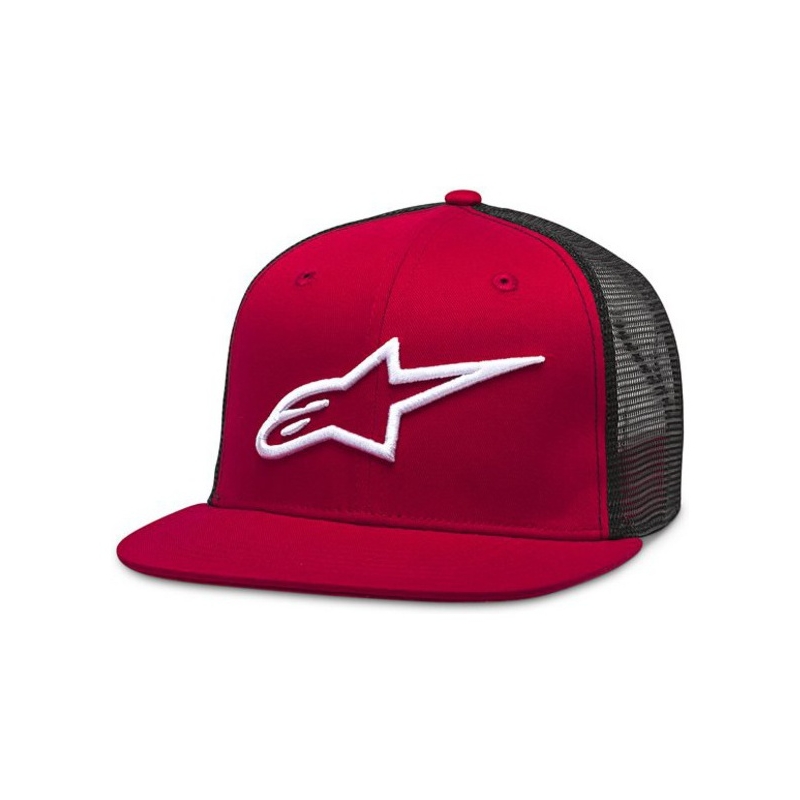 Alpinestars Corp Trucker kepurė raudona ir juoda