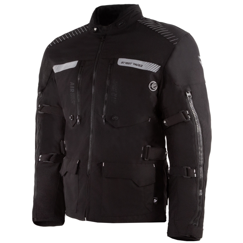 Street Racer All Season Black motociklininko striukė
