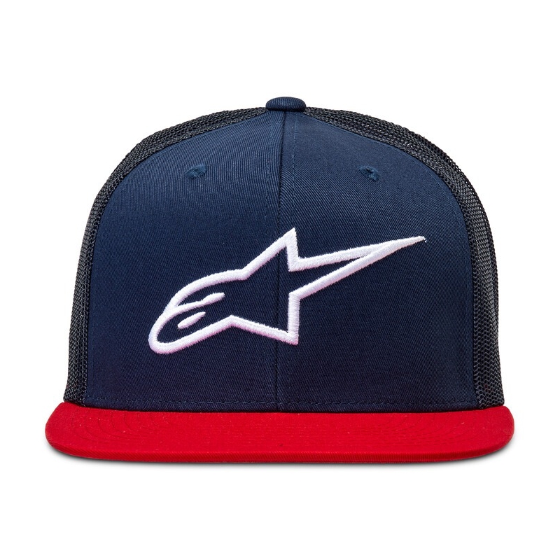 Kšiltovka Alpinestars Corp Trucker modro-červeno-černo-bílá