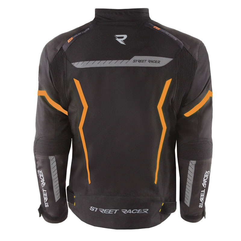 Street Racer Flex motociklininko striukė juoda-oranžinė
