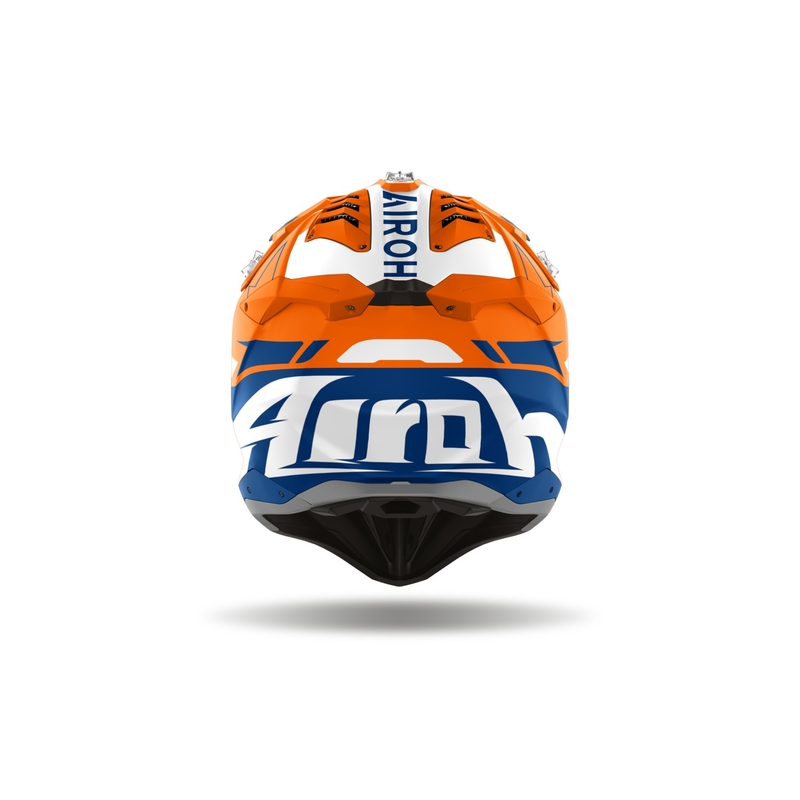 Motokroso šalmas Airoh Aviator 3 Spin fluo orange matinis