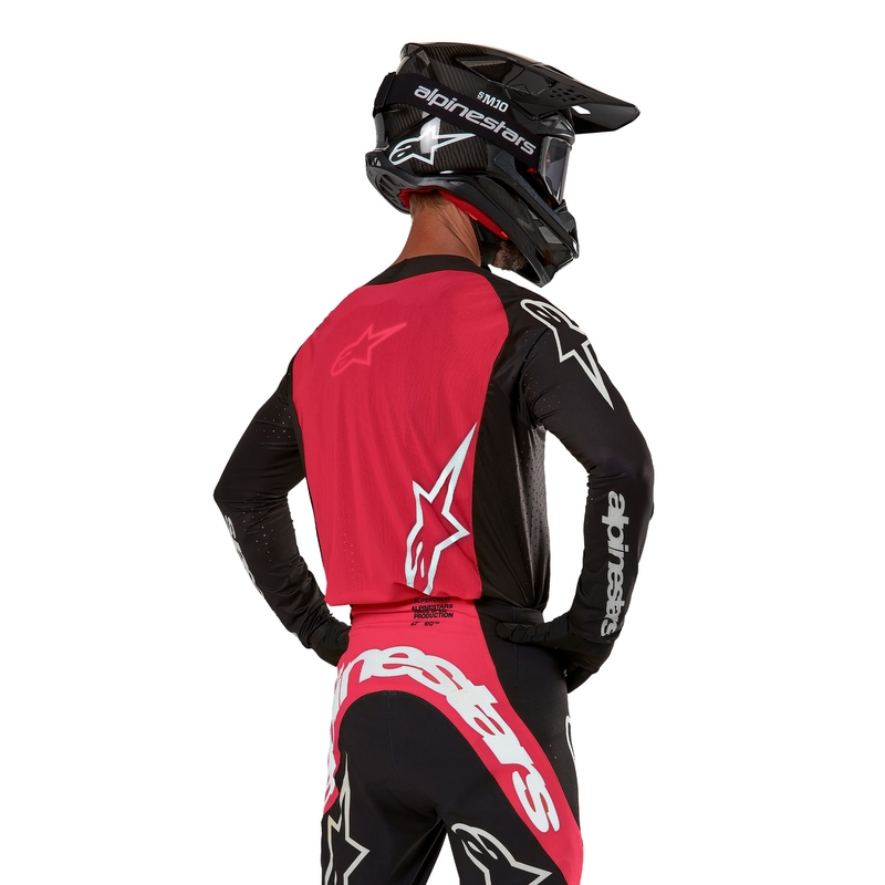 Motokrosový dres Alpinestars Supertech Ward 2024 černo-červeno-bílý