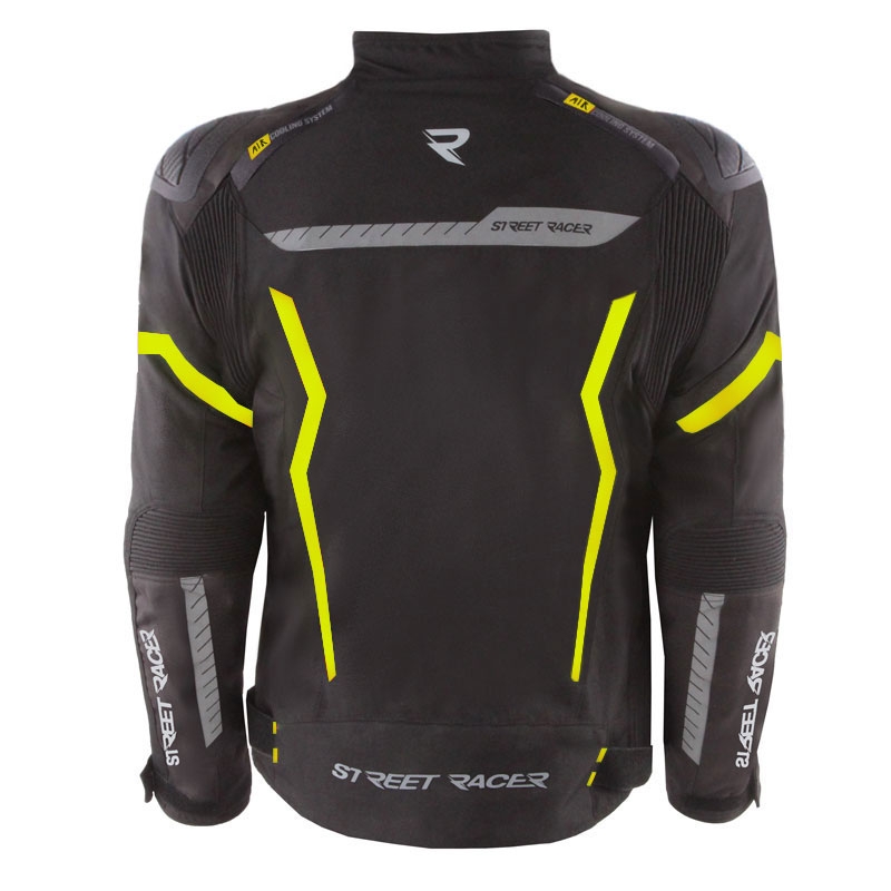 Motociklininko striukė Street Racer Flex EVO black-fluo yellow