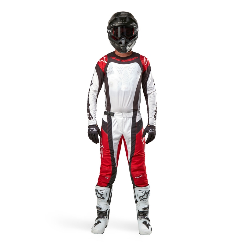 Motokrosový dres Alpinestars Techstar Ocuri červeno-bílo-černý