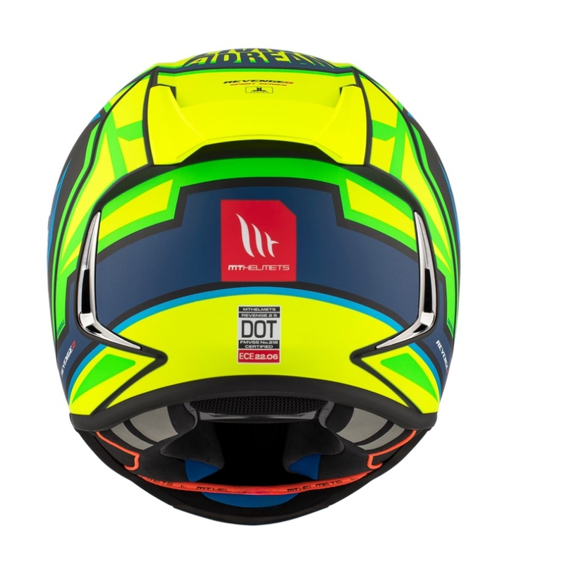 Integrální přilba na motorku MT Revenge 2 S Moreira A7 modro-zelená