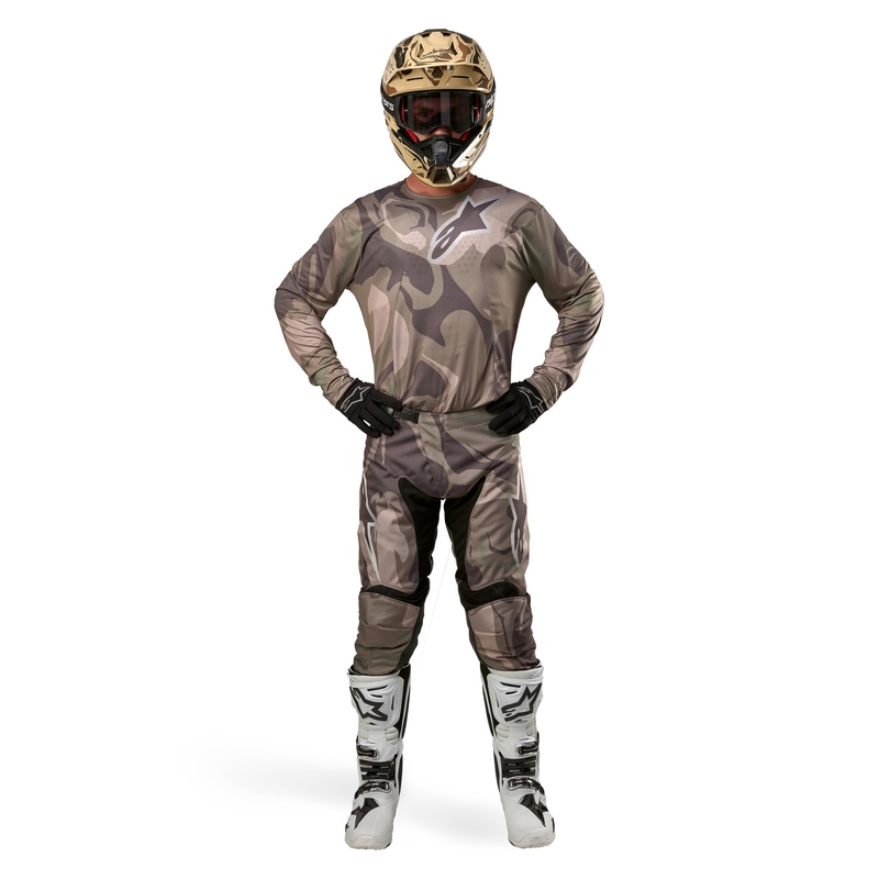 Alpinestars Racer Taktinės motokroso kelnės žalia, kamufliažinė, ruda