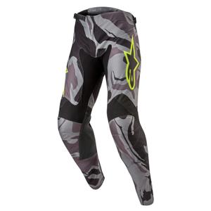 Alpinestars Racer Taktinės motokroso kelnės pilka kamufliažinė-fluo geltona-juoda
