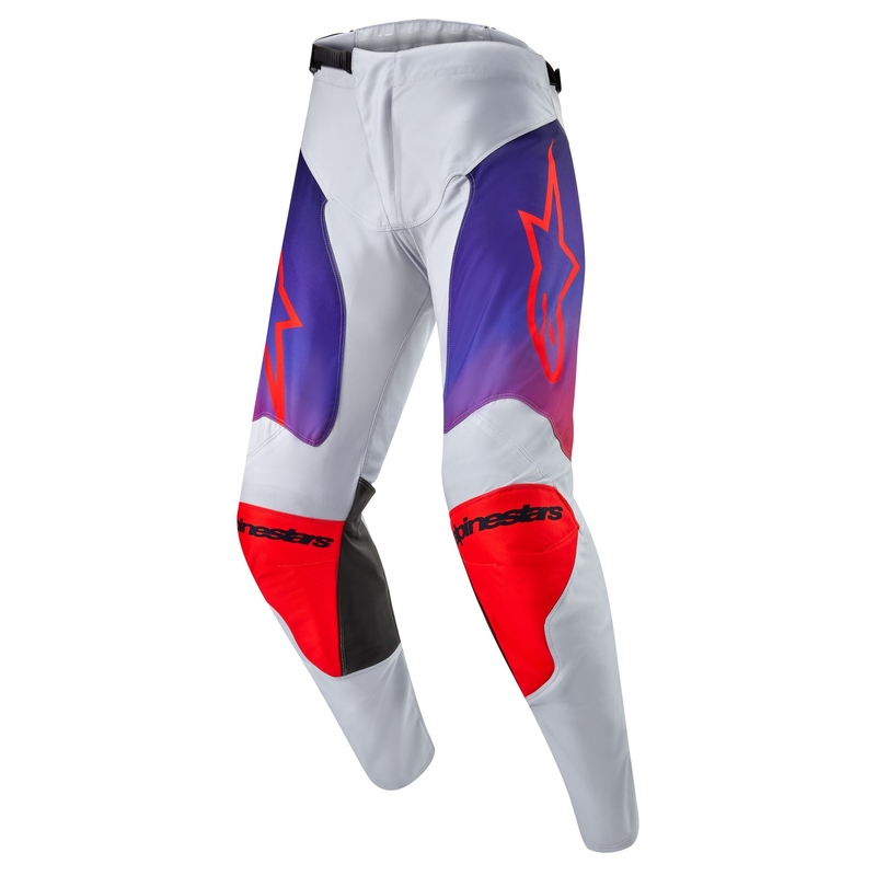Alpinestars Racer Hoen Motokroso kelnės pilkai mėlynai oranžinės