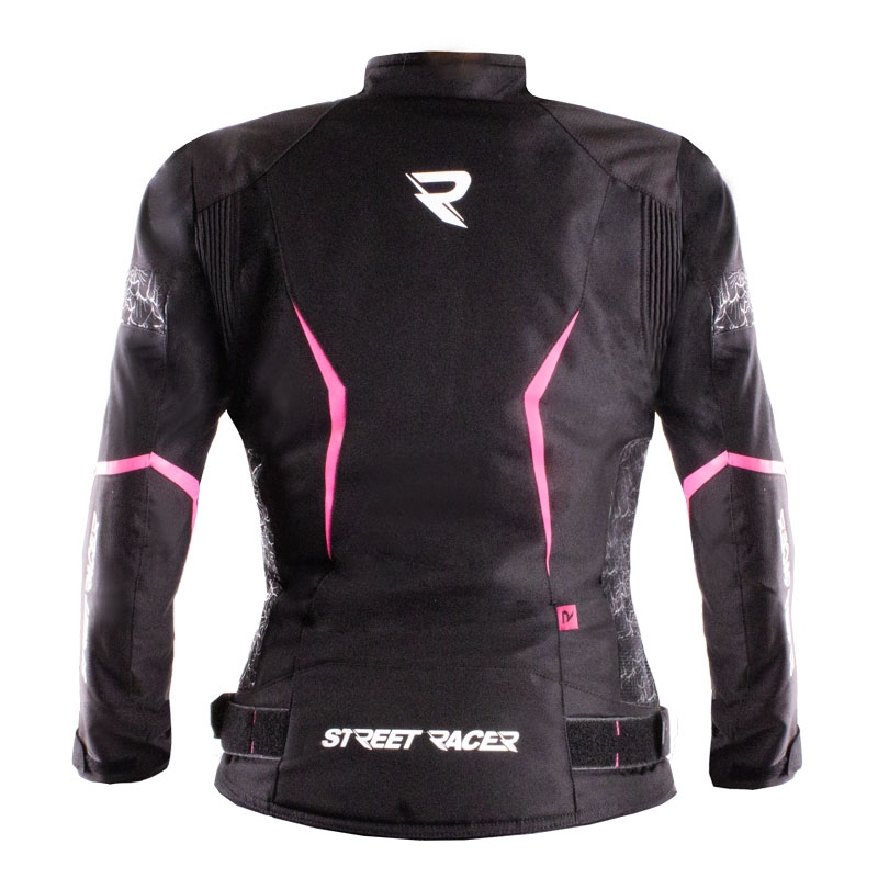 Moteriška motociklininko striukė Street Racer Rose Black and Pink