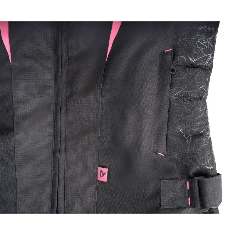 Moteriška motociklininko striukė Street Racer Rose Black and Pink