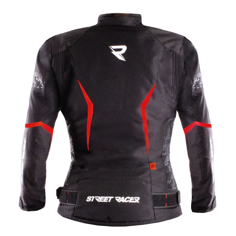 Moteriška motociklininko striukė Street Racer Rose Black and Red
