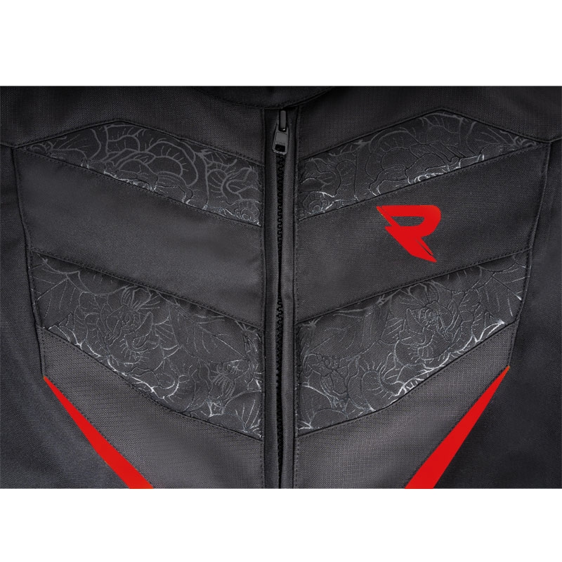 Moteriška motociklininko striukė Street Racer Rose Black and Red