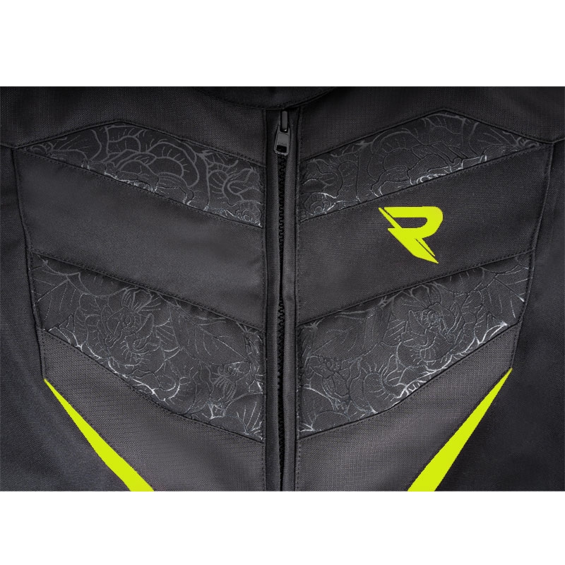 Moteriška motociklininko striukė Street Racer Rose Black-Fluo Yellow