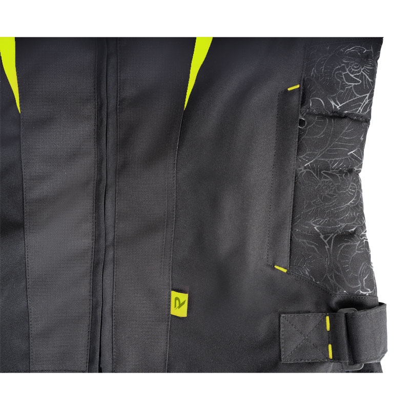 Moteriška motociklininko striukė Street Racer Rose Black-Fluo Yellow