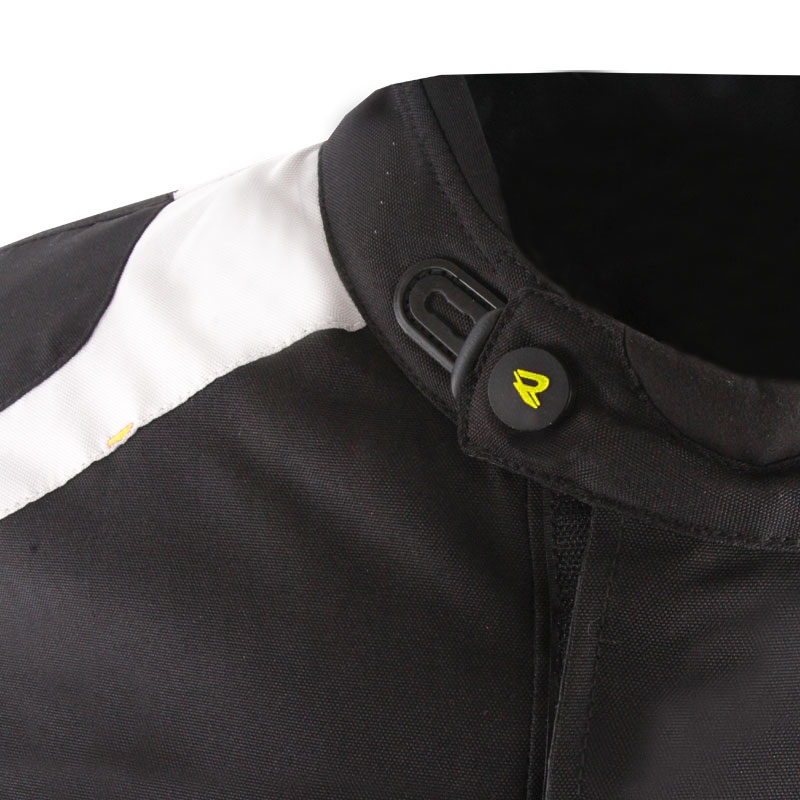 Street Racer Hilax juoda-pilka-fluo geltona motociklininko striukė