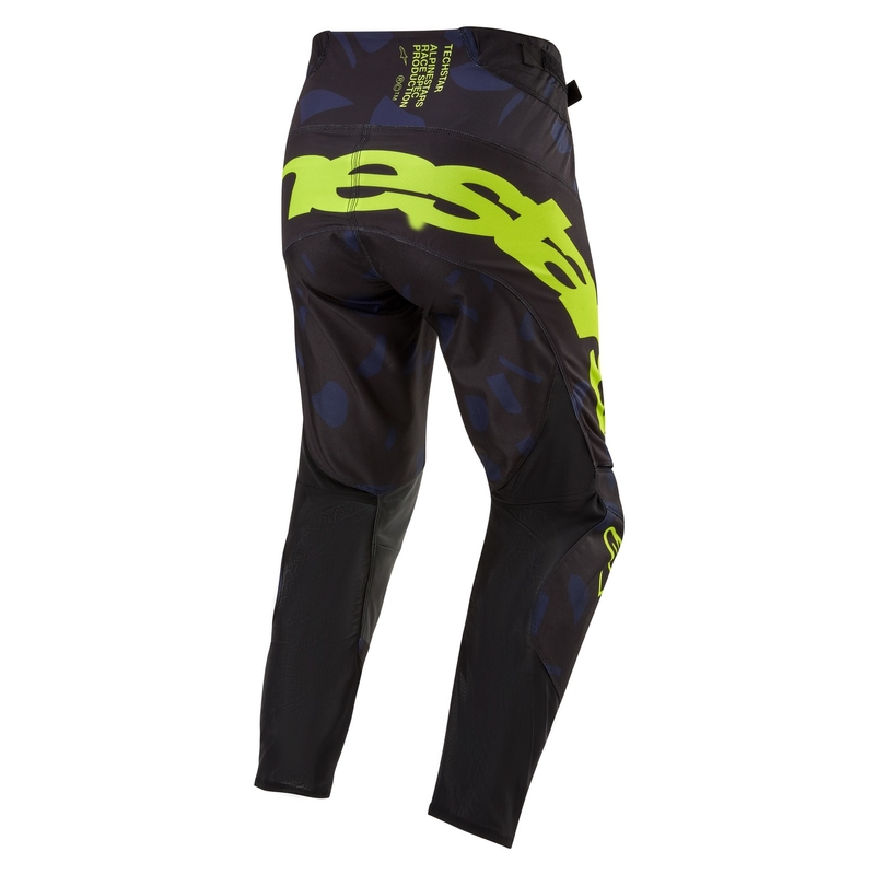Alpinestars Techstar Rantera motokroso kelnės Black-Blue-Fluo Yellow
