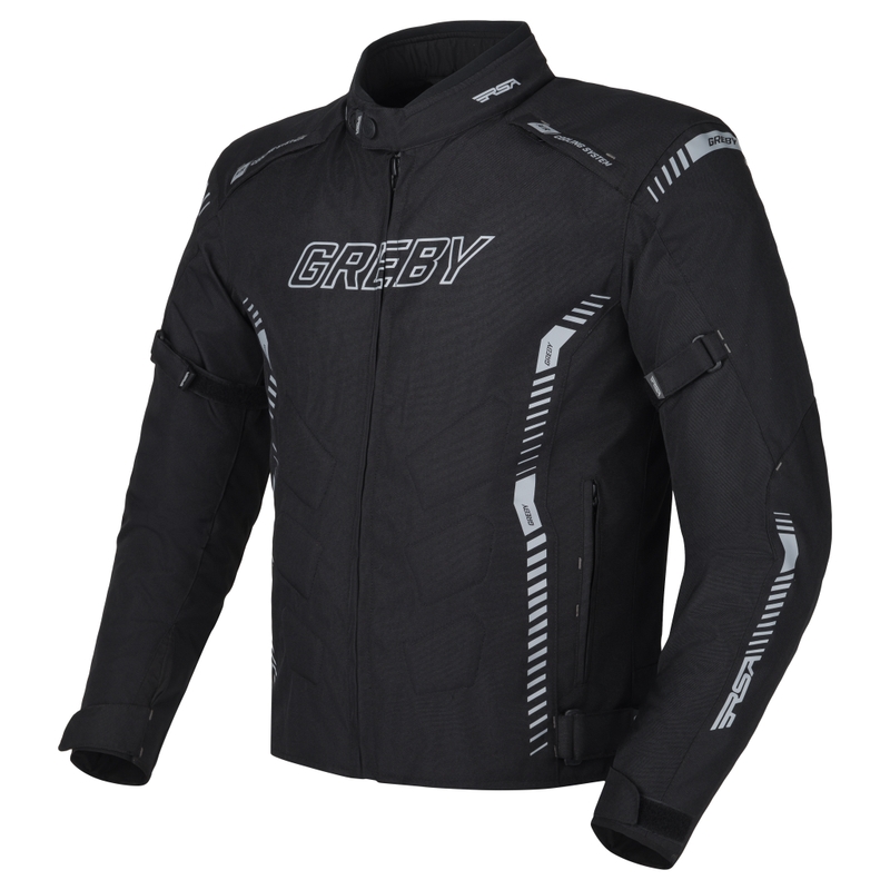 Motociklininko striukė RSA Greby 2 black-grey-white