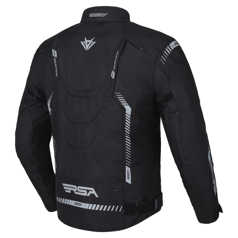 Motociklininko striukė RSA Greby 2 black-grey-white