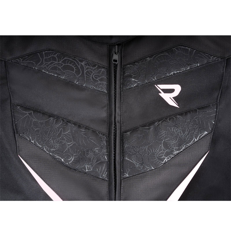 Moteriška motociklininko striukė Street Racer Rose Black and White