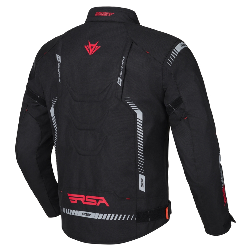 Motociklininko striukė RSA Greby 2 black-grey-red