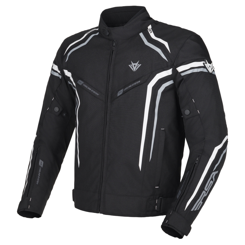 Motociklininko striukė RSA Compact 2 black-grey-white