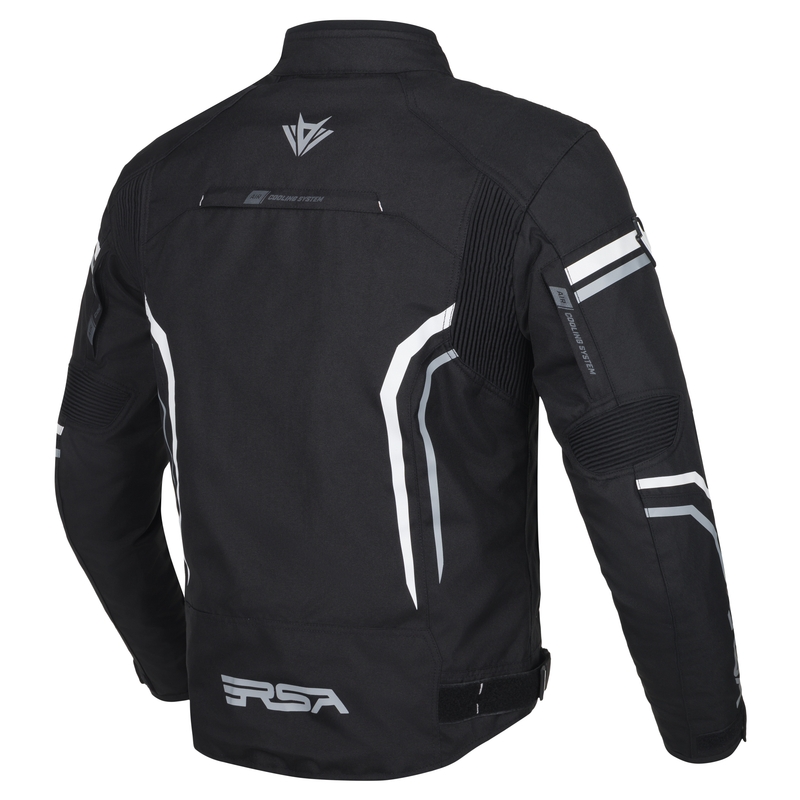 Motociklininko striukė RSA Compact 2 black-grey-white