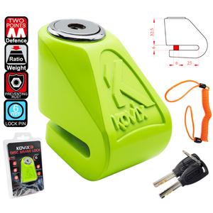 Diskinių stabdžių užraktas KOVIX KN1 fluo geltonos spalvos