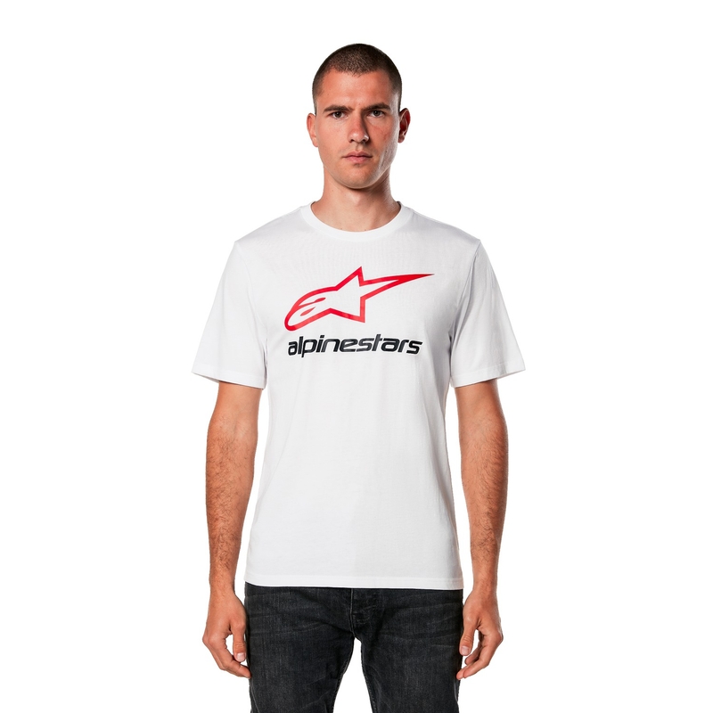 Marškinėliai Alpinestars Always 2.0 CSF balta-raudona-juoda
