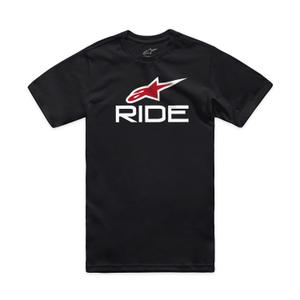 Marškinėliai Alpinestars Ride 4.0 CSF juoda-balta-raudona