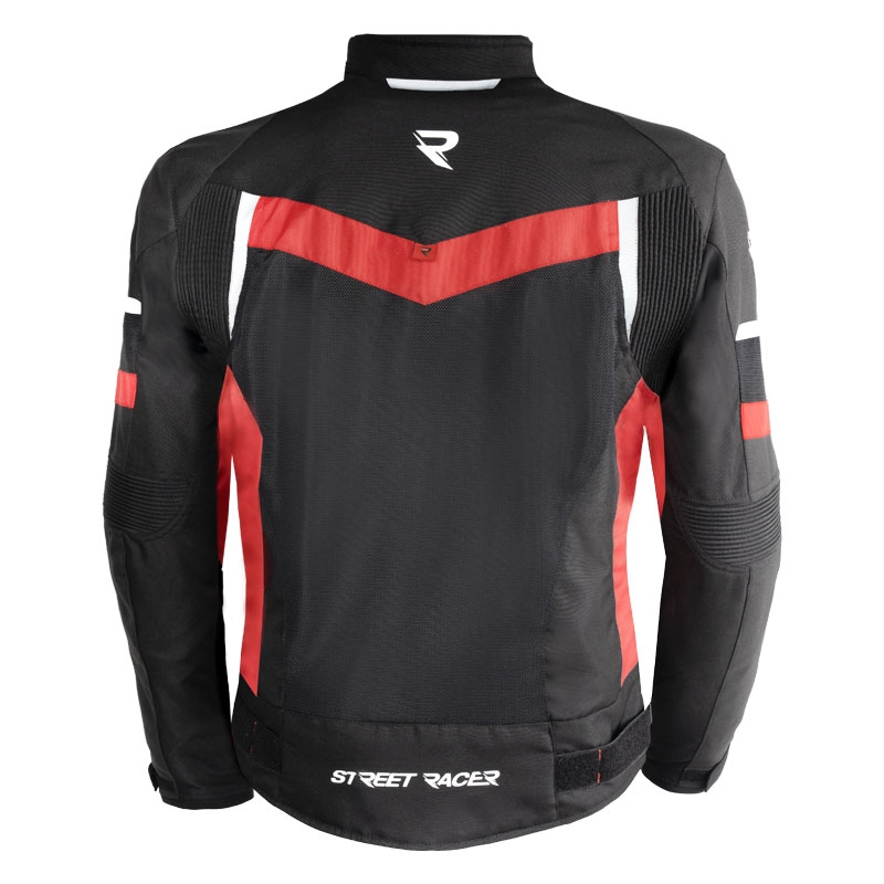 "Street Racer Evans Air" juodai raudona motociklininko striukė