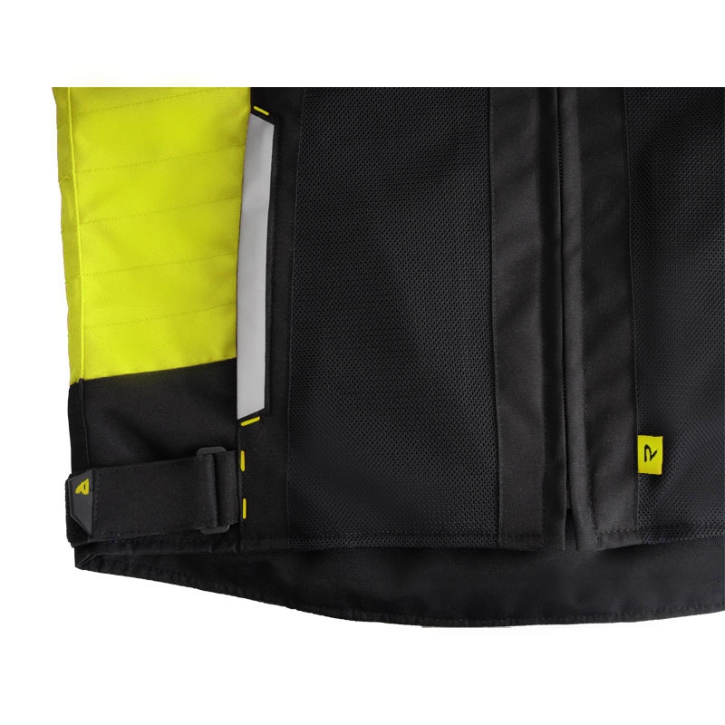 Street Racer Evans Air juoda-fluo geltona motociklininko striukė