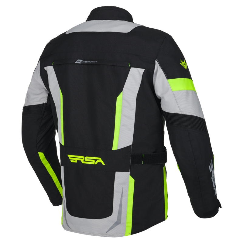 Motociklininko striukė RSA EXO 2 black-grey-fluo yellow