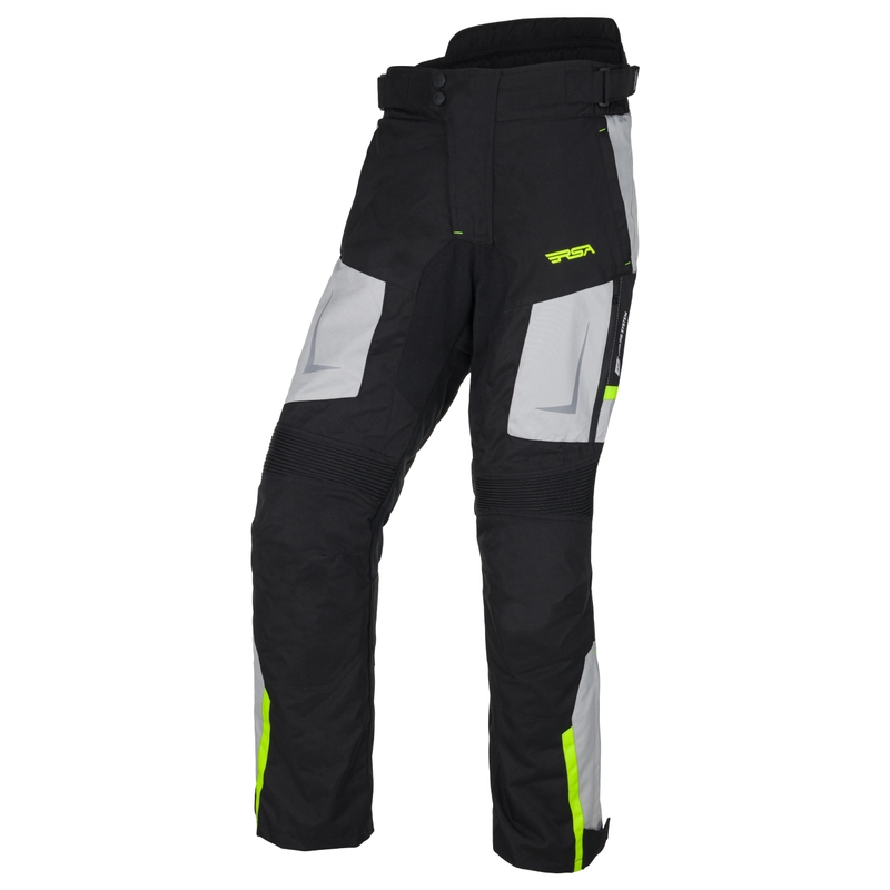 Motociklininko kelnės RSA EXO 2 juoda-pilka-fluo geltona