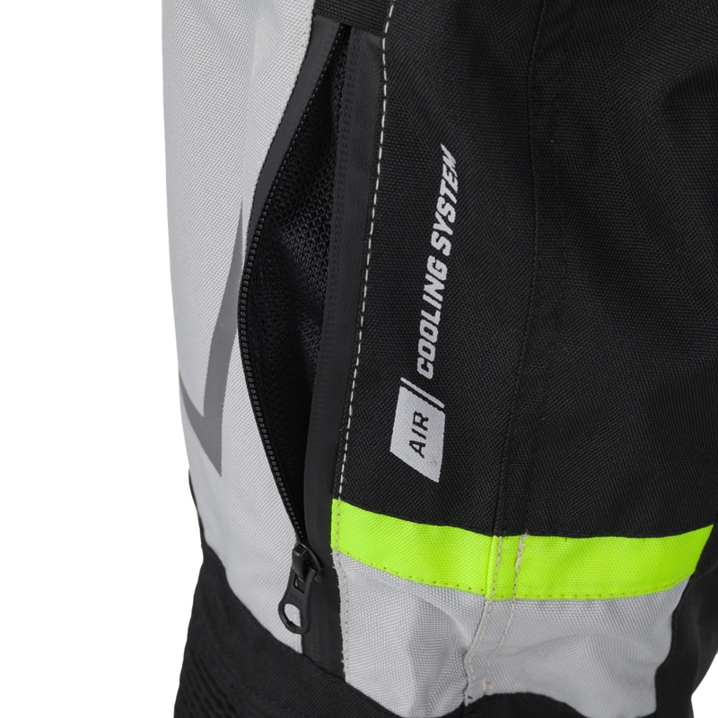 Motociklininko kelnės RSA EXO 2 juoda-pilka-fluo geltona