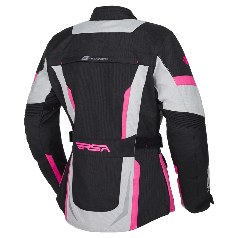 Moteriška motociklininko striukė RSA EXO 2 black-grey-pink