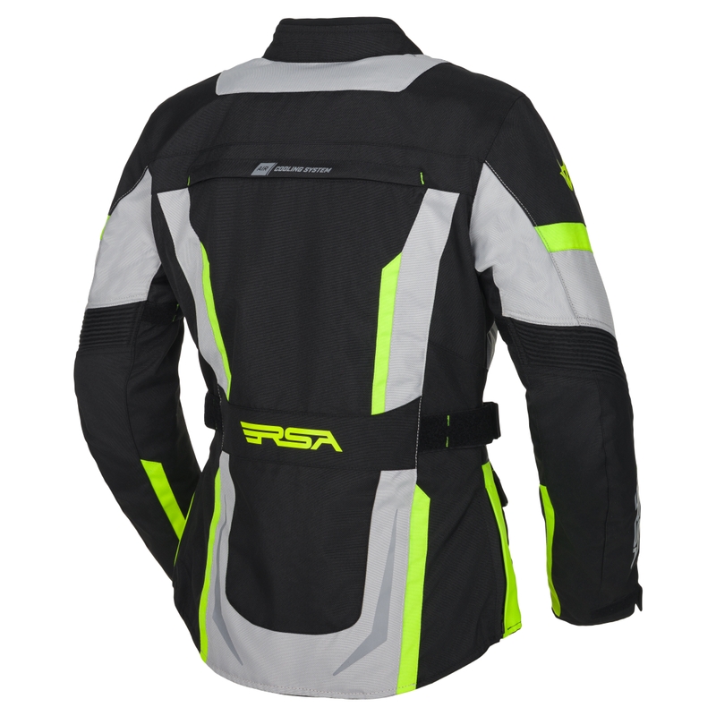 Moteriška motociklininko striukė RSA EXO 2 black-grey-fluo yellow