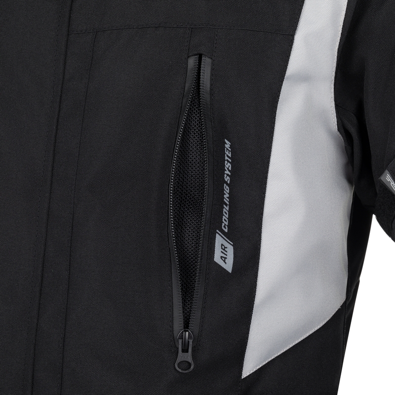 Moteriška RSA EXO 2 Black-Grey-Blue motociklininko striukė