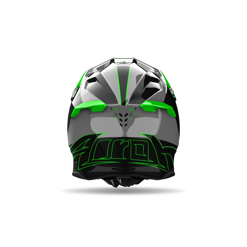 Motokroso šalmas "Airoh Twist 3 Shard" blizgus žalias