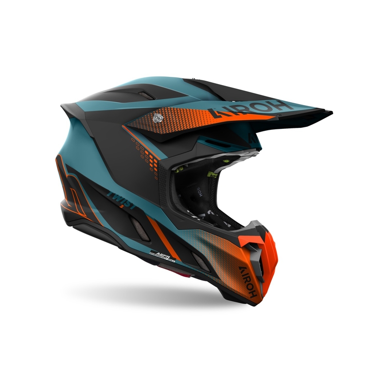 Motokroso šalmas Airoh Twist 3 Shard matinis oranžinis