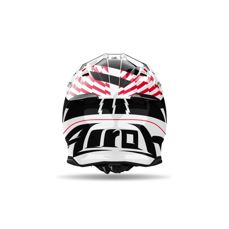 Motokroso šalmas "Airoh Twist 3 Thunder" blizgus raudonas