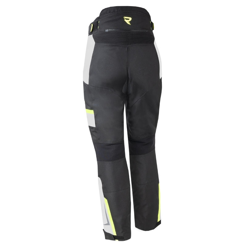 Moteriškos motociklininko kelnės Street Racer Hilax Black-Gray-Fluo Yellow