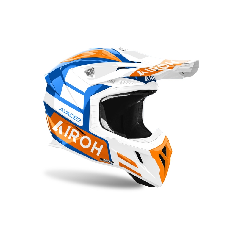 Motokroso šalmas Airoh Aviator Ace 2 Sake blizgus oranžinis