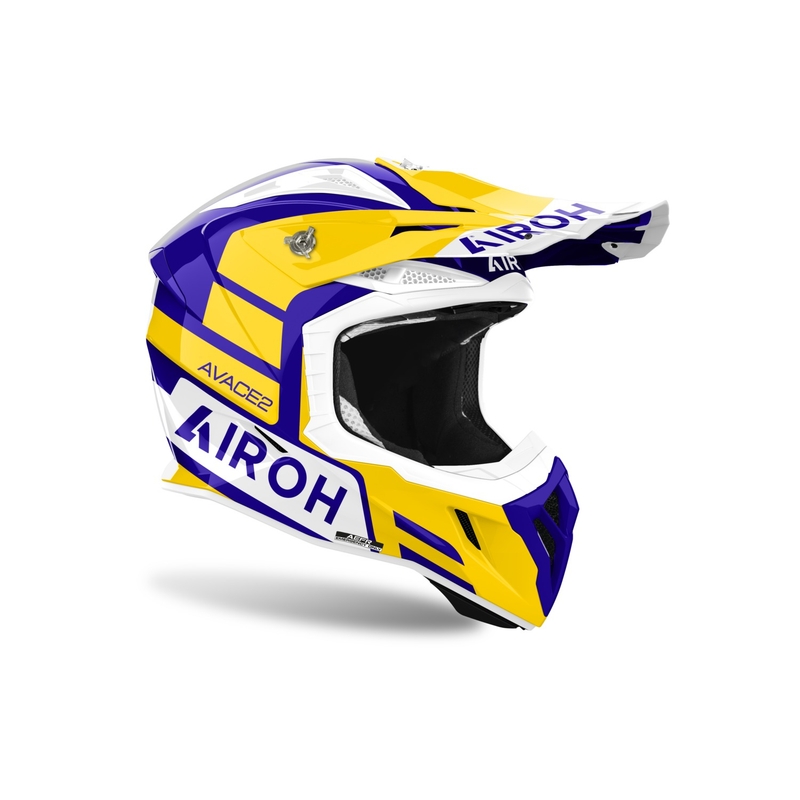 Motokroso šalmas Airoh Aviator Ace 2 Sake blizgus geltonas