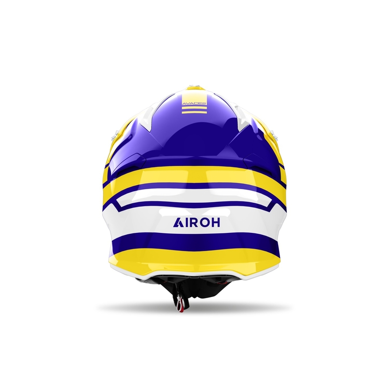 Motokroso šalmas Airoh Aviator Ace 2 Sake blizgus geltonas