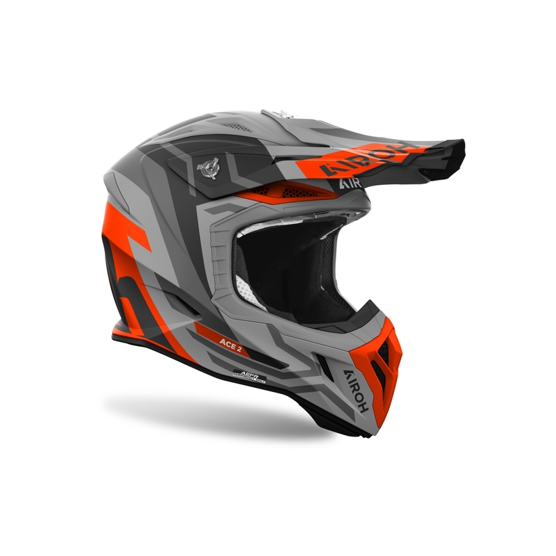Motokroso šalmas Airoh Aviator Ace 2 Ground matinis oranžinis