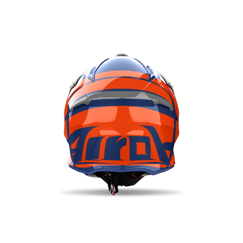 Motokroso šalmas "Airoh Aviator Ace 2 Engine" blizgus mėlynas