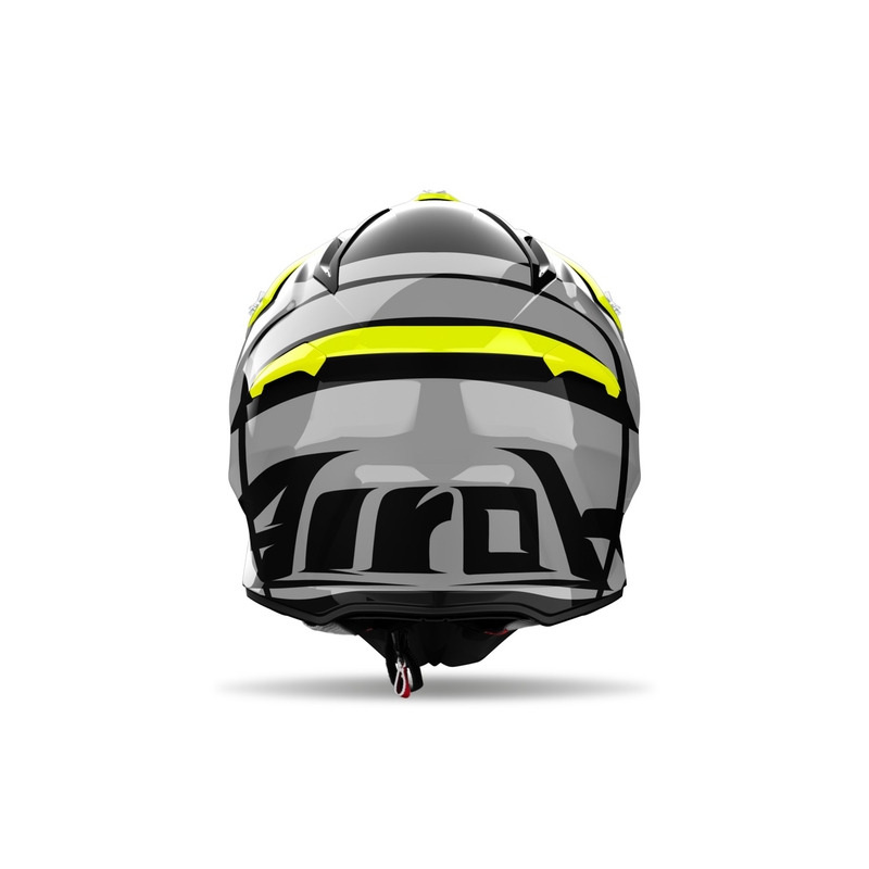 Motokroso šalmas "Airoh Aviator Ace 2 Engine" blizgus geltonas