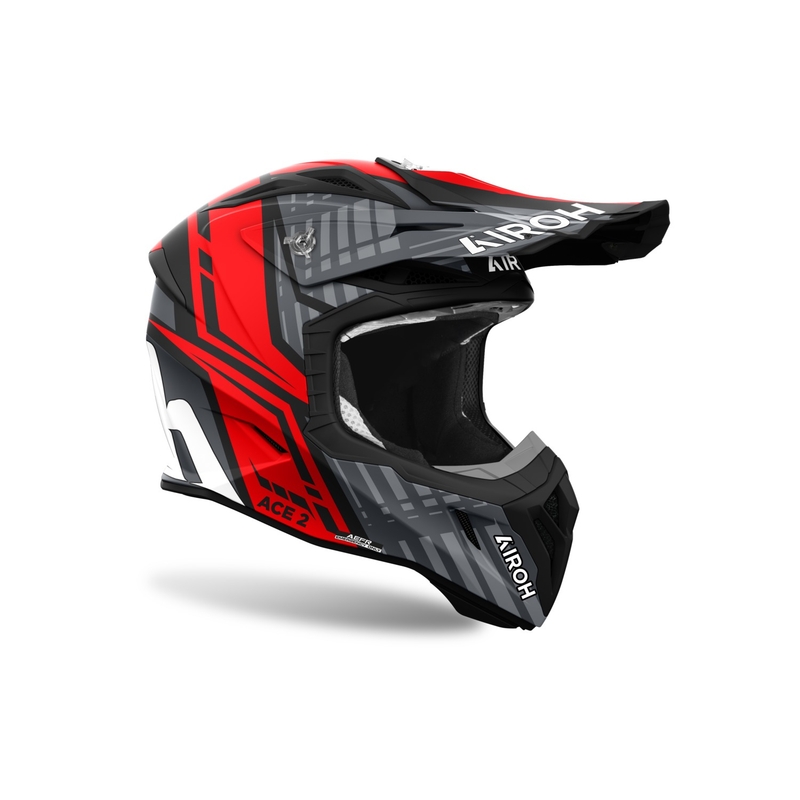 Motokroso šalmas Airoh Aviator Ace 2 Proud matinės raudonos spalvos