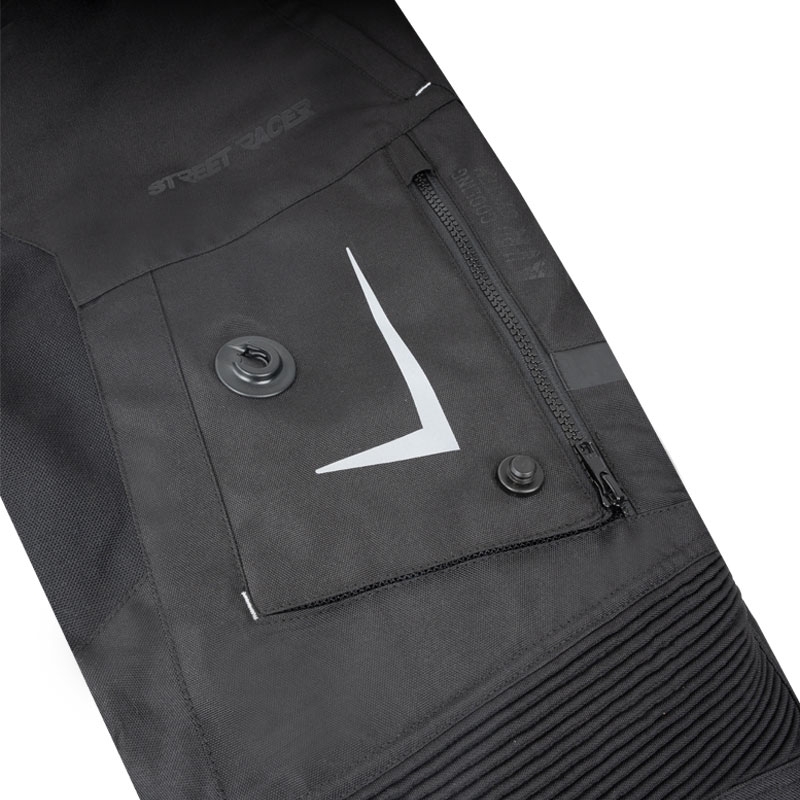Street Racer All Season Black Motociklinės kelnės