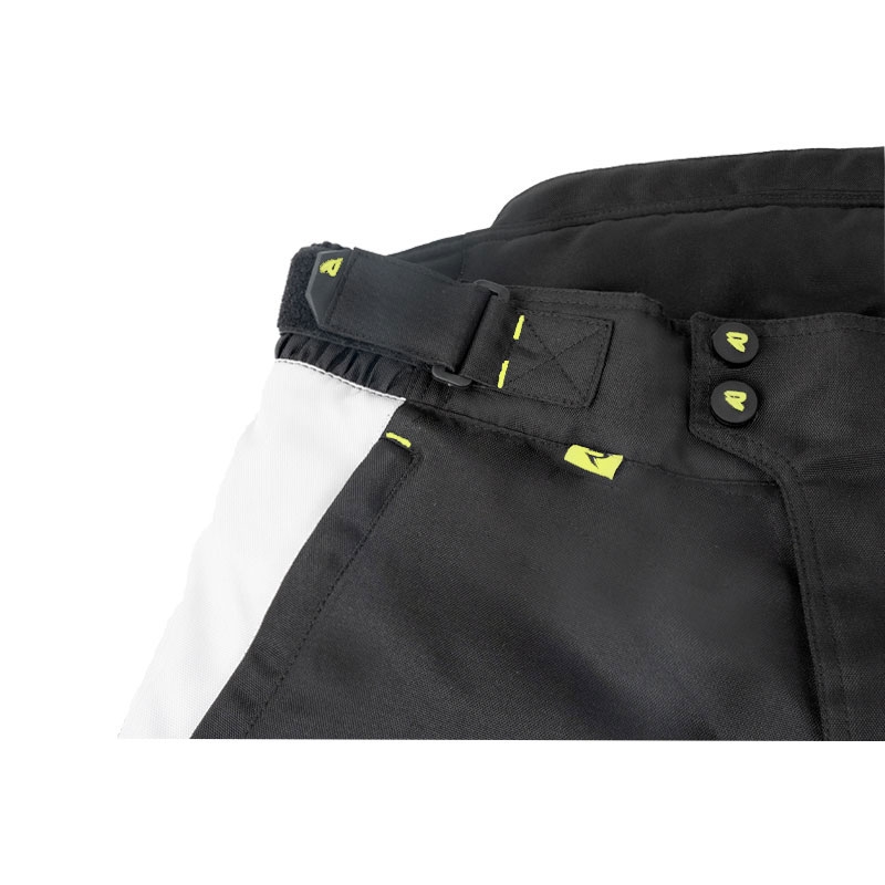 Moteriškos motociklininko kelnės Street Racer Hilax Black-Gray-Fluo Yellow